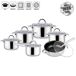 Batería de Cocina Klack con Sartén Antiadherente Batería de Cocina Klack con Sartén Antiadherente Gris