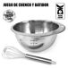 Cuenco Klack de Acero Inoxidable con Varilla Batidora Cuenco Klack de Acero Inoxidable con Varilla Batidora Gris
