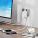 Adaptador Klack Schuko con USB-C y USB Adaptador Klack Schuko con USB-C y USB Blanco