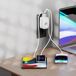 Adaptador Klack Schuko con USB-C y USB Adaptador Klack Schuko con USB-C y USB Blanco