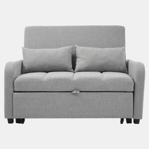 Sofá-cama de 2 lugares - reclinável e multifuncional, ideal para apartamentos e estudantes - Antique Gray