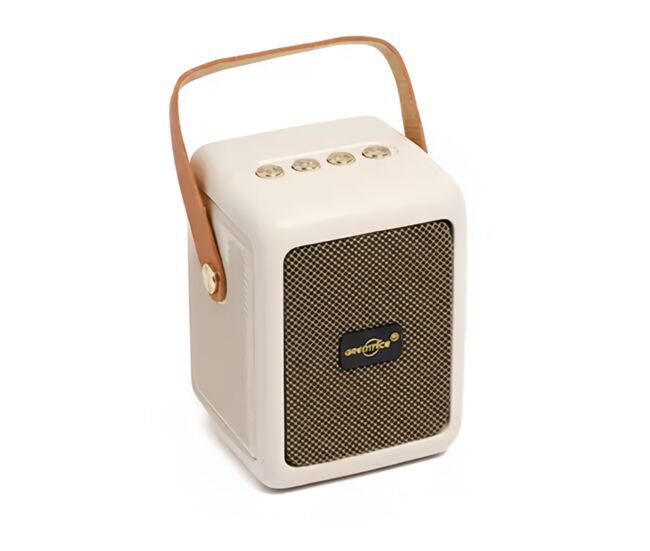 Altavoz bluetooth klack portátil con radio fm, usb, tf, tws y karaoke, luz rgb, batería recargable 500mah y sonido potente 52mm