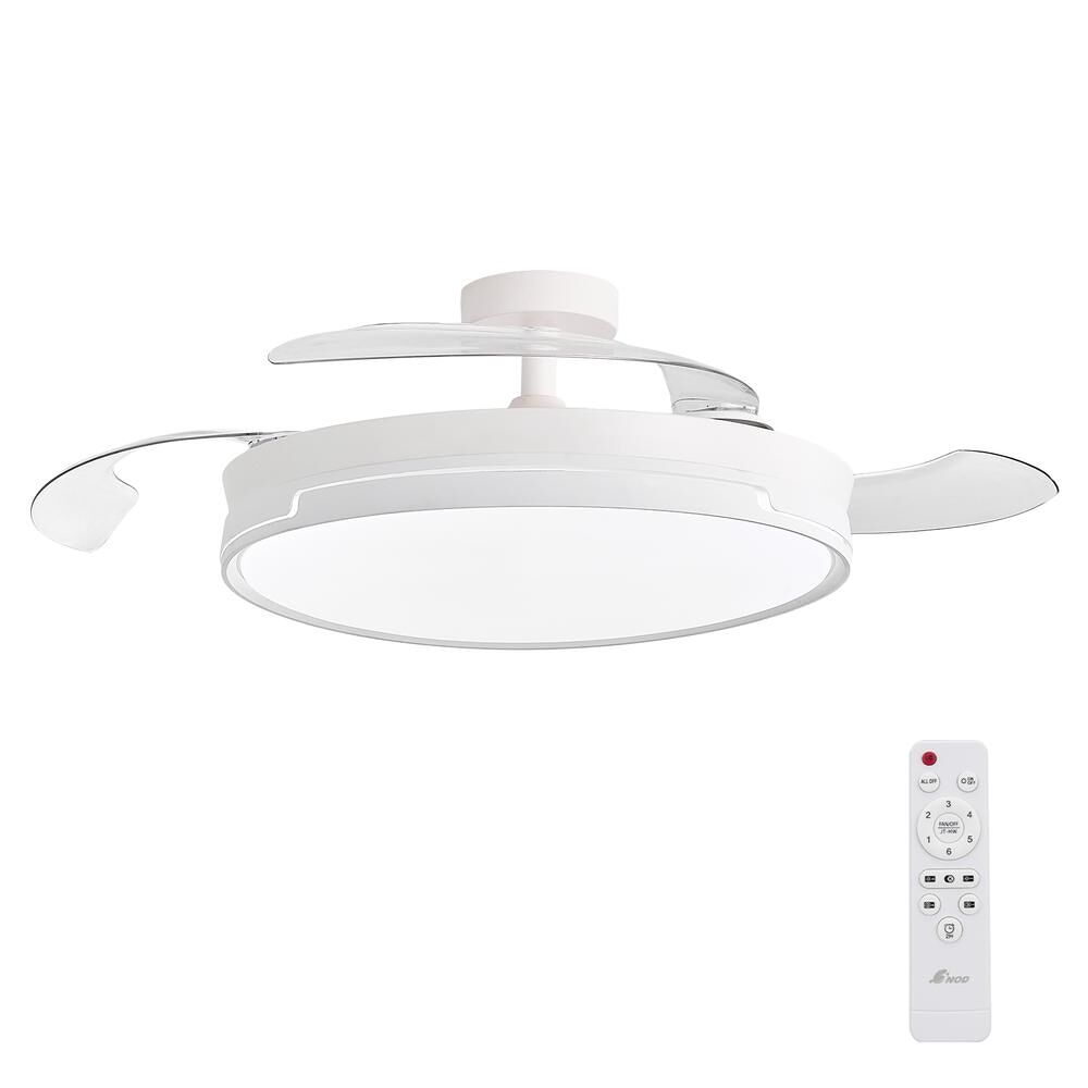 3NOD Ventilador de techo LED con aspas retráctiles