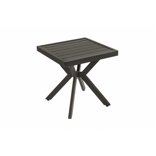Mesa auxiliar quadrada para exterior - alumínio, resistente às intempéries, fácil de manter - castanho escuro Mesa auxiliar quadrada para exterior - alumínio, resistente às intempéries, fácil de manter - castanho escuro