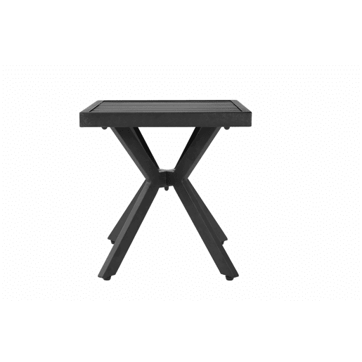 Mesa auxiliar quadrada para exterior - alumínio, resistente às intempéries, fácil de manter - castanho escuro Mesa auxiliar quadrada para exterior - alumínio, resistente às intempéries, fácil de manter - castanho escuro