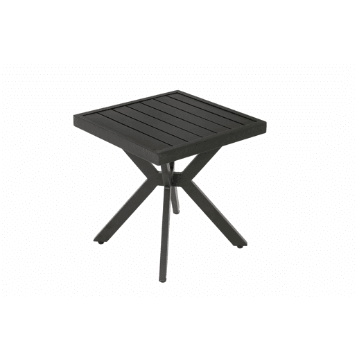 Mesa auxiliar quadrada para exterior - alumínio, resistente às intempéries, fácil de manter - castanho escuro Mesa auxiliar quadrada para exterior - alumínio, resistente às intempéries, fácil de manter - castanho escuro