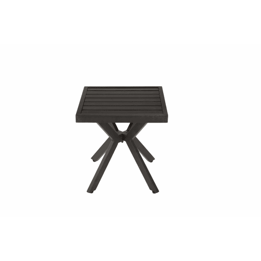 Mesa auxiliar quadrada para exterior - alumínio, resistente às intempéries, fácil de manter - castanho escuro Mesa auxiliar quadrada para exterior - alumínio, resistente às intempéries, fácil de manter - castanho escuro