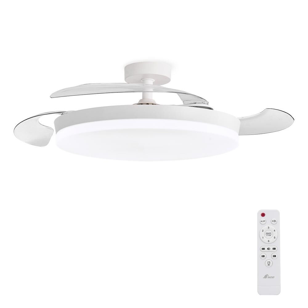 3NOD Ventilador de techo LED con aspas retráctiles