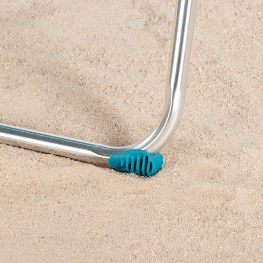 Pack 2 cadeiras de praia altas com múltiplas posições, 46x67x110 cm, turquesa