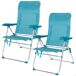 Aktive - Pack 2 sillas plegables aluminio, textileno asas mano Aktive - Pack 2 sillas plegables aluminio, textileno asas mano Turquesa