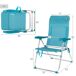 Aktive - Pack 2 sillas plegables aluminio, textileno asas mano Aktive - Pack 2 sillas plegables aluminio, textileno asas mano Turquesa
