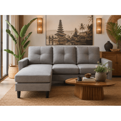 Sofá com Chaise Inter (Cinza Claro)