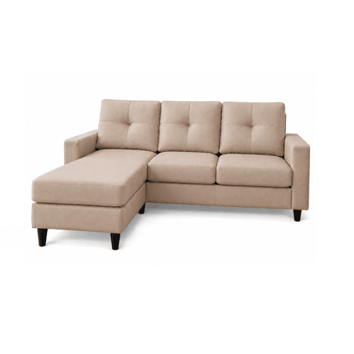 Sofá com Chaise Inter (Bege) Sofá com Chaise Inter (Bege)