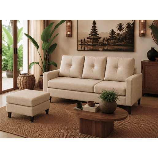 Sofá com Chaise Inter (Bege) Sofá com Chaise Inter (Bege)