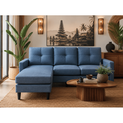Sofá com Chaise Inter (Azul)