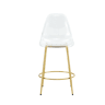 Conjunto de 2 bancos transparentes - Design flutuante, altura total: 102 cm - Dourado