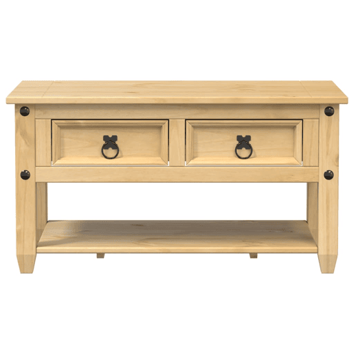 Mesa de Centro, Mesa baixa, com gavetas Corona 85x50x45 cm pinho maciço