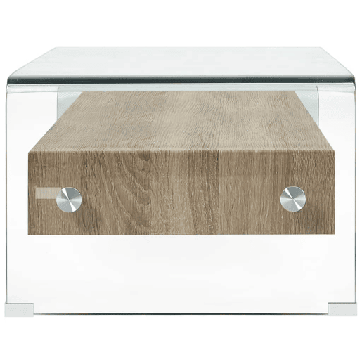 Mesa de Centro, Mesa baixa, 98x45x31 cm vidro temperado transparente
