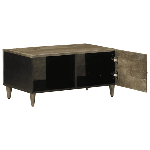 Mesa de Centro, Mesa baixa, cinzento claro 80x50x40 cm madeira mangueira maciça Mesa de Centro, Mesa baixa, cinzento claro 80x50x40 cm madeira mangueira maciça