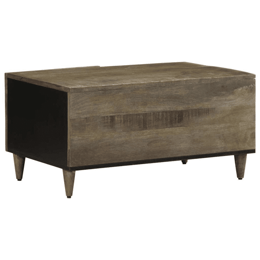 Mesa de Centro, Mesa baixa, cinzento claro 80x50x40 cm madeira mangueira maciça Mesa de Centro, Mesa baixa, cinzento claro 80x50x40 cm madeira mangueira maciça