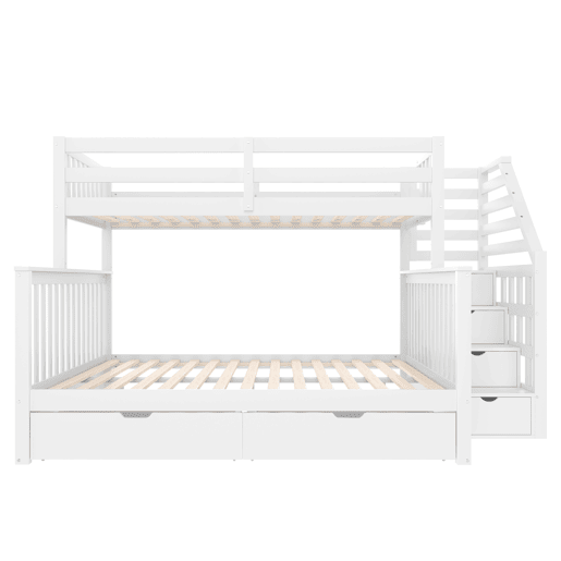 Beliche 90x200 cm - Com gavetas, arrumação, multifuncional, sem colchão, branco