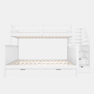 Beliche 90x200 cm - Com gavetas, arrumação, multifuncional, sem colchão, branco