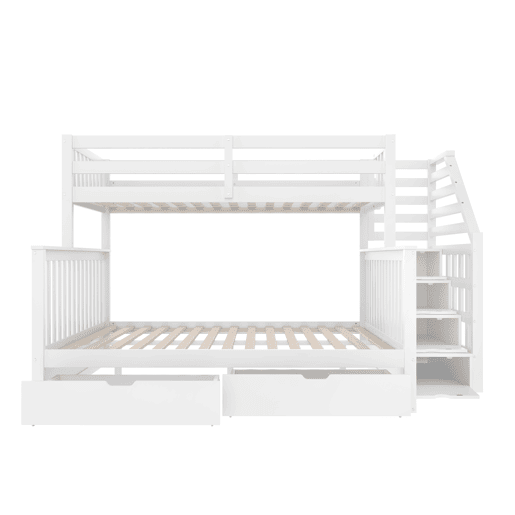 Beliche 90x200 cm - Com gavetas, arrumação, multifuncional, sem colchão, branco