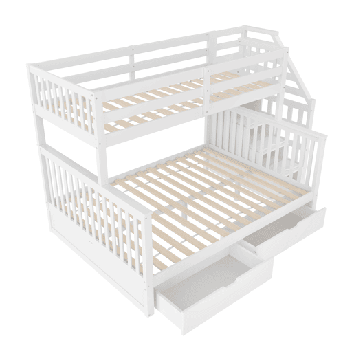Beliche 90x200 cm - Com gavetas, arrumação, multifuncional, sem colchão, branco