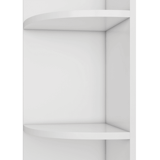 Estante de canto com 5 prateleiras - design simples, alta capacidade de carga - branco Estante de canto com 5 prateleiras - design simples, alta capacidade de carga - branco