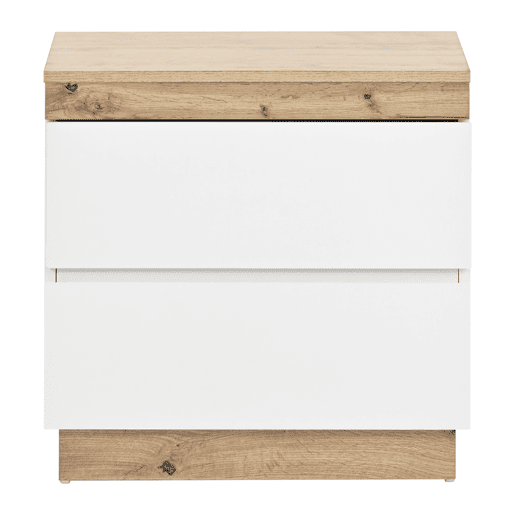 Mesa de cabeceira com 2 gavetas - Estilo escandinavo - Branco Mesa de cabeceira com 2 gavetas - Estilo escandinavo - Branco
