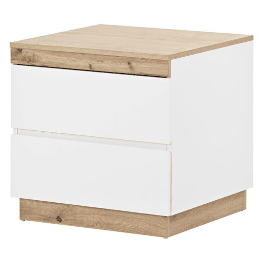 Mesa de cabeceira com 2 gavetas - Estilo escandinavo - Branco Mesa de cabeceira com 2 gavetas - Estilo escandinavo - Branco