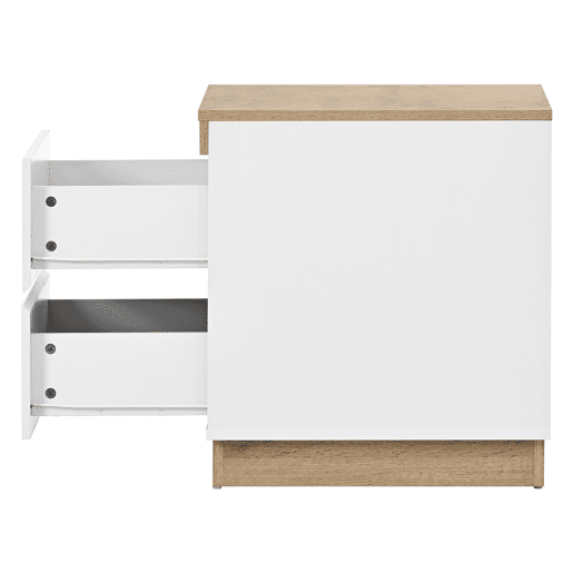 Mesa de cabeceira com 2 gavetas - Estilo escandinavo - Branco Mesa de cabeceira com 2 gavetas - Estilo escandinavo - Branco