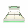 Cama em tecido de linho 160x200 cm - com tomada USB e estrado - Bege