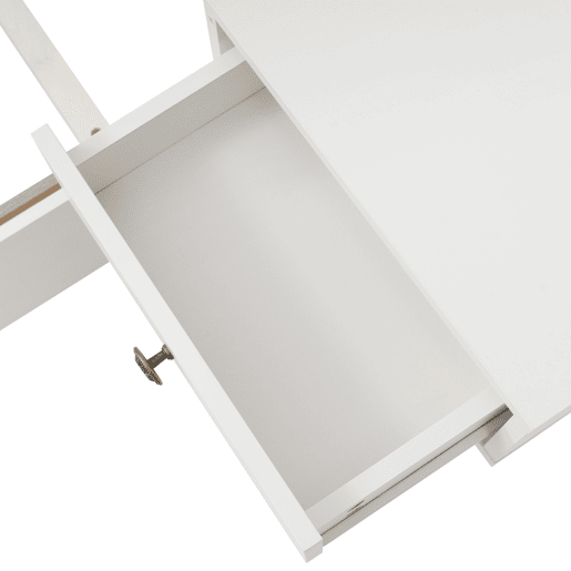 Cama para adultos 140x200 cm com mesas de cabeceira suspensas + portas LED e USB + estrado - madeira - branco Cama para adultos 140x200 cm com mesas de cabeceira suspensas + portas LED e USB + estrado - madeira - branco