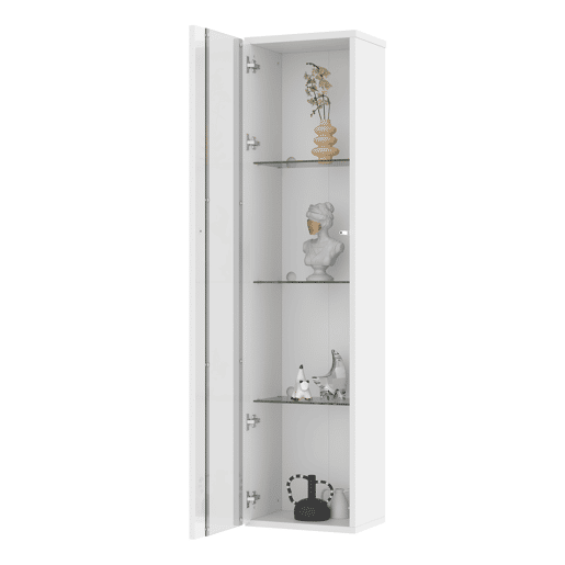 Vitrine multifuncional 40x29x170 cm - Luz LED RGB, painel acrÃlico, design simples - Branco Vitrine multifuncional 40x29x170 cm - Luz LED RGB, painel acrÃlico, design simples - Branco