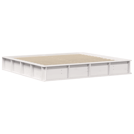 Estrutura De Cama De Casal Simple - Branco 180 x 200 cm Estrutura De Cama De Casal Simple - Branco 180 x 200 cm