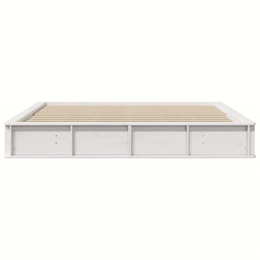 Estrutura De Cama De Casal Simple - Branco 180 x 200 cm Estrutura De Cama De Casal Simple - Branco 180 x 200 cm