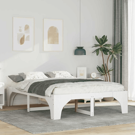 Estrutura De Cama De Casal Simple - Branco 140 x 200 cm