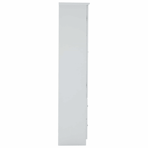 Vitrine LED moderna 165 cm - com USB, comando remoto 16 cores, 2 gavetas, prateleiras ajustáveis, portas basculantes - branco mate Vitrine LED moderna 165 cm - com USB, comando remoto 16 cores, 2 gavetas, prateleiras ajustáveis, portas basculantes - branco mate