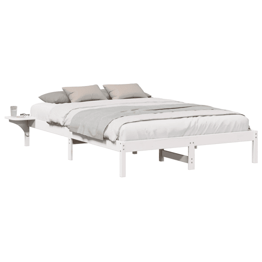 Estrutura De Cama De Casal Simple - Branco 150 x 200 cm Estrutura De Cama De Casal Simple - Branco 150 x 200 cm