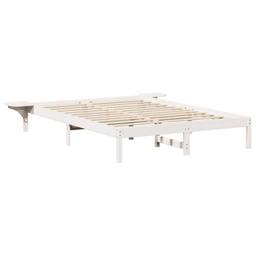 Estrutura De Cama De Casal Simple - Branco 150 x 200 cm Estrutura De Cama De Casal Simple - Branco 150 x 200 cm