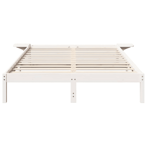 Estrutura De Cama De Casal Simple - Branco 150 x 200 cm Estrutura De Cama De Casal Simple - Branco 150 x 200 cm