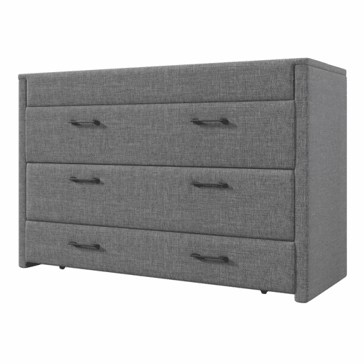 Cama armário 140x200 cm - Com gaveta, com ligações USB e tipo C, cinzento