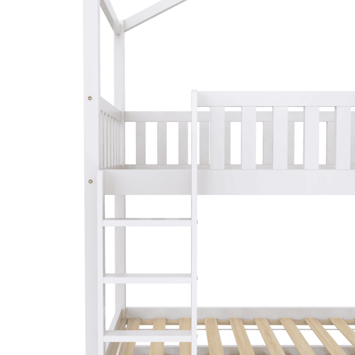 Cama infantil juvenil 90x200 cm - cama tripla extensível com design economizador de espaço - branco