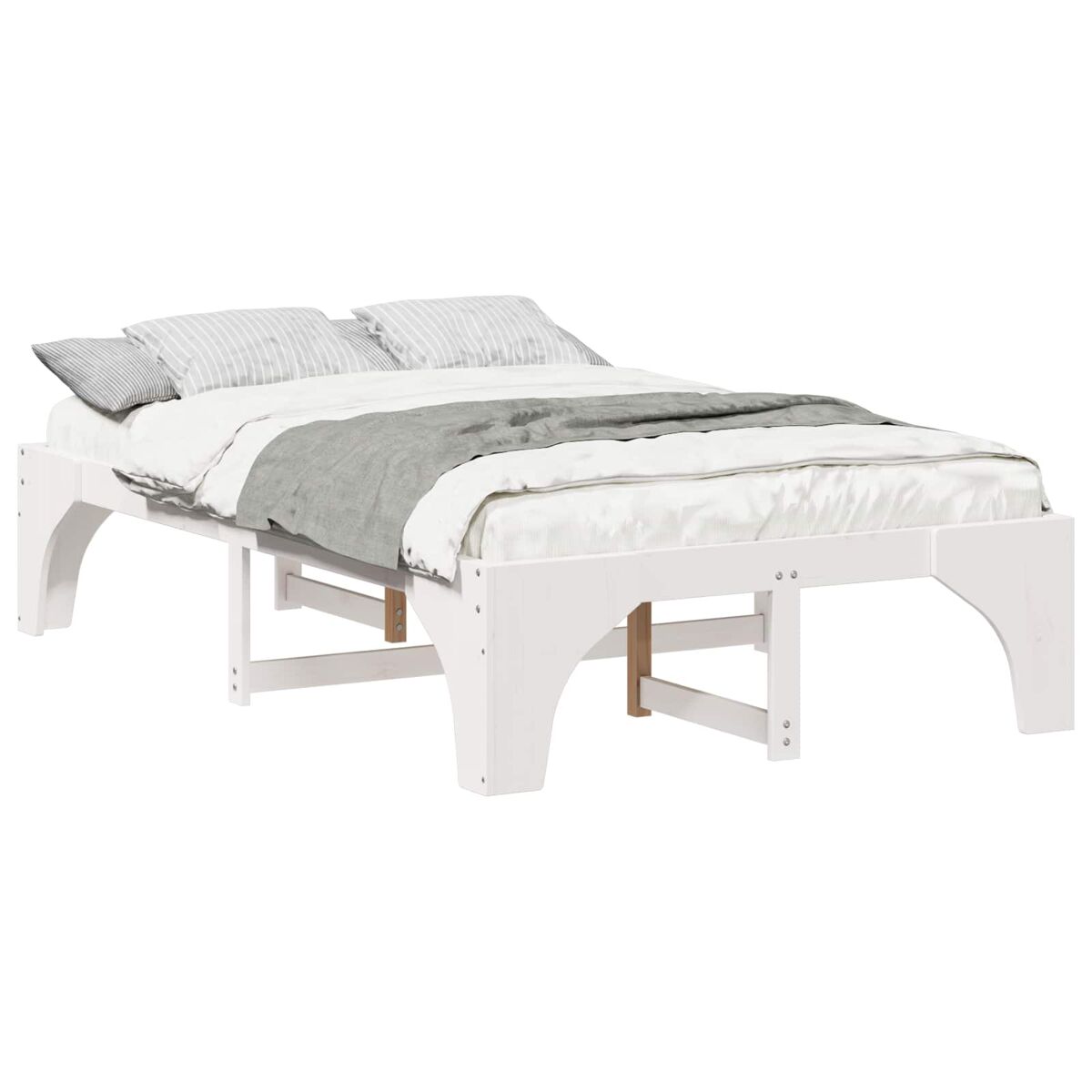 Estructura de cama doble matrimonial - 140 x 190 cm madera de pino macizo