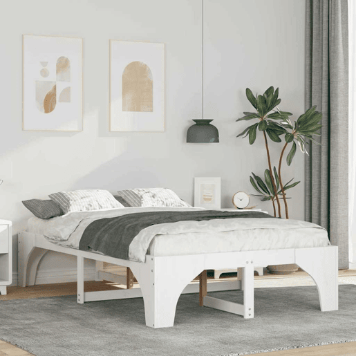 Estrutura De Cama De Casal Simple - Branco 140 x 190 cm