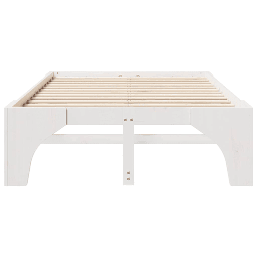 Estrutura De Cama De Casal Simple - Branco 140 x 190 cm