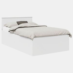 Estrutura De Cama De Casal Simple - Branco 135 x 190 cm Madeira processada