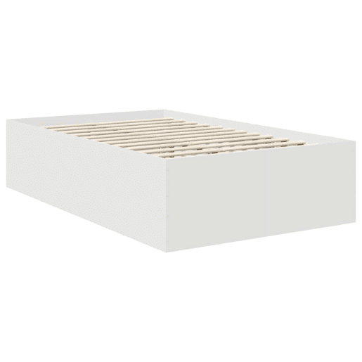 Estrutura De Cama De Casal Simple - Branco 135 x 190 cm Madeira processada Estrutura De Cama De Casal Simple - Branco 135 x 190 cm Madeira processada