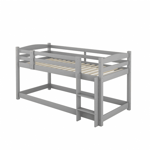 Beliche 90x200 cm - Cama tripla de madeira para crianças - Sem colchão - Cinza Beliche 90x200 cm - Cama tripla de madeira para crianças - Sem colchão - Cinza